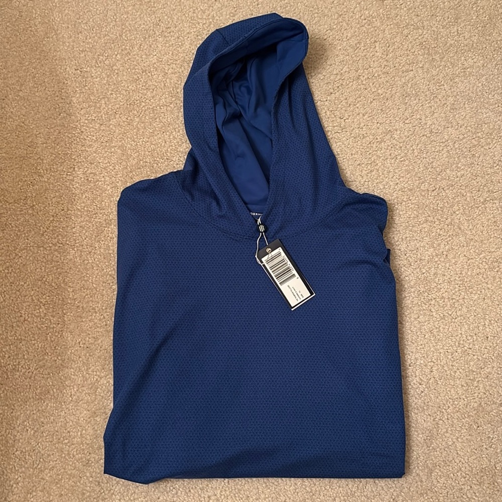 NWT Holderness & Bourne Thompson Pullover Hoodie - Size XL - Blue (Oxford/Navy)